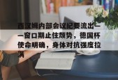 关于西汉姆内部会议纪要流出——窗口期止住颓势，德国杯使命明确，身体对抗强度拉满的信息-9Games